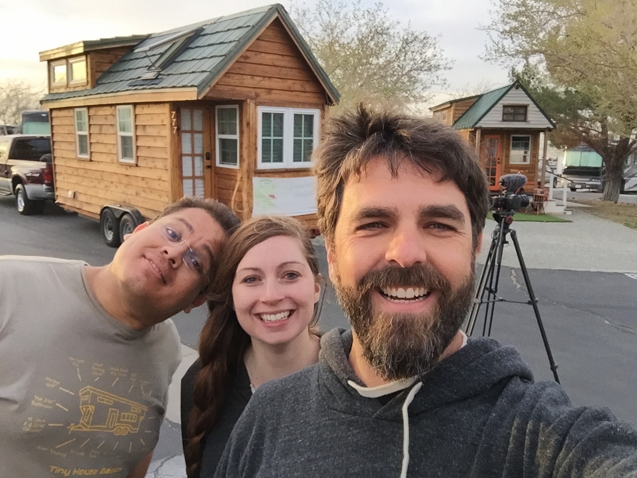 Traveling tiny housers meet! TinyX & Mario of tinyhousemd.com