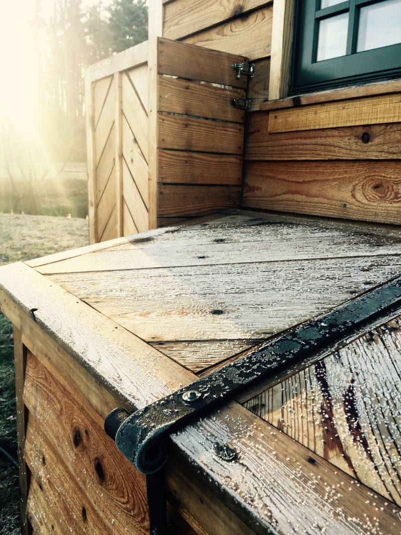 Our tiny home's first frost at The Village of Wildflowers