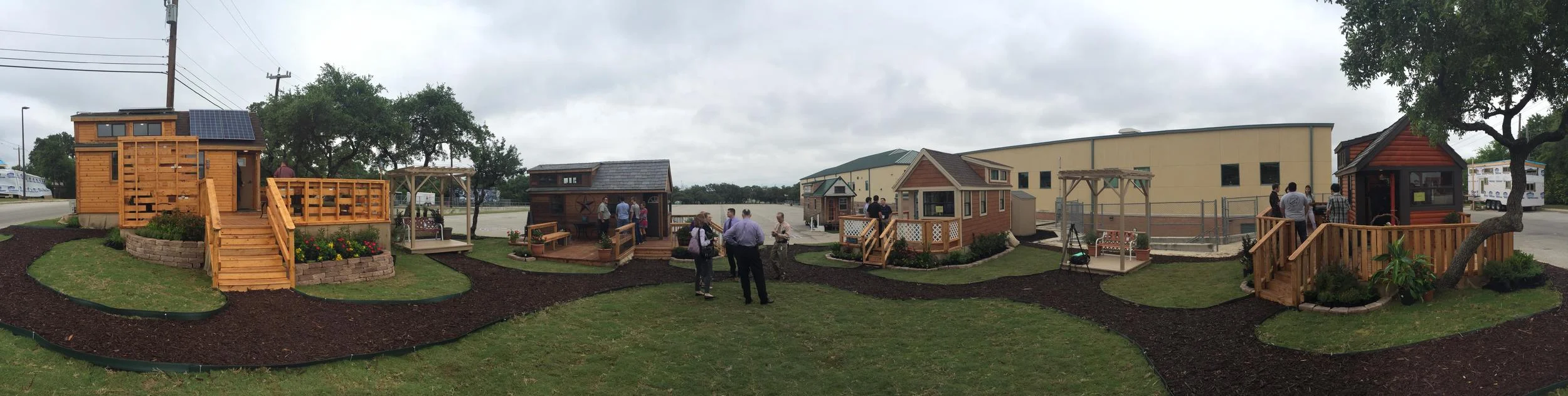 a high school construction students built four quality tiny homes, each inspected by the city building inspector