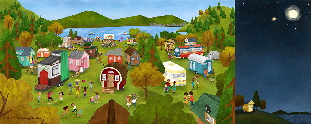 Illustration from "The Big Adventures of Tiny House" by Courtenay Fletcher