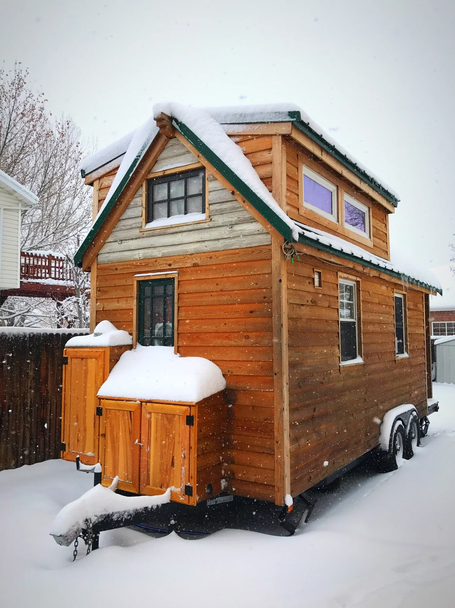 Hot water Heater closet (left) & "Garage" (right)