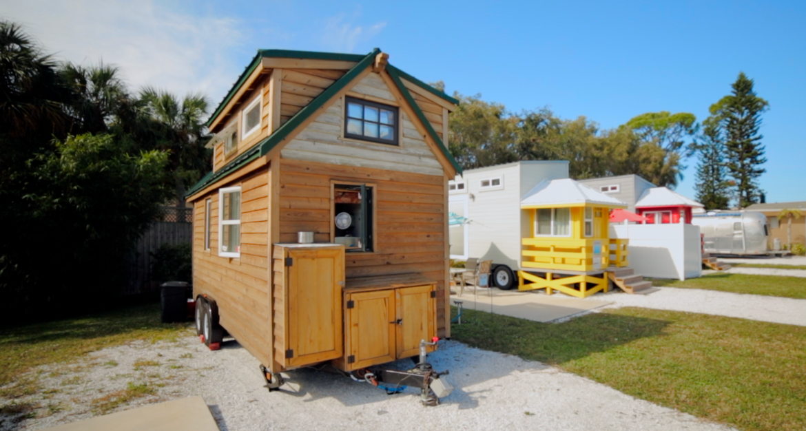 Our tiny home parked at the Tiny House Beach Resort