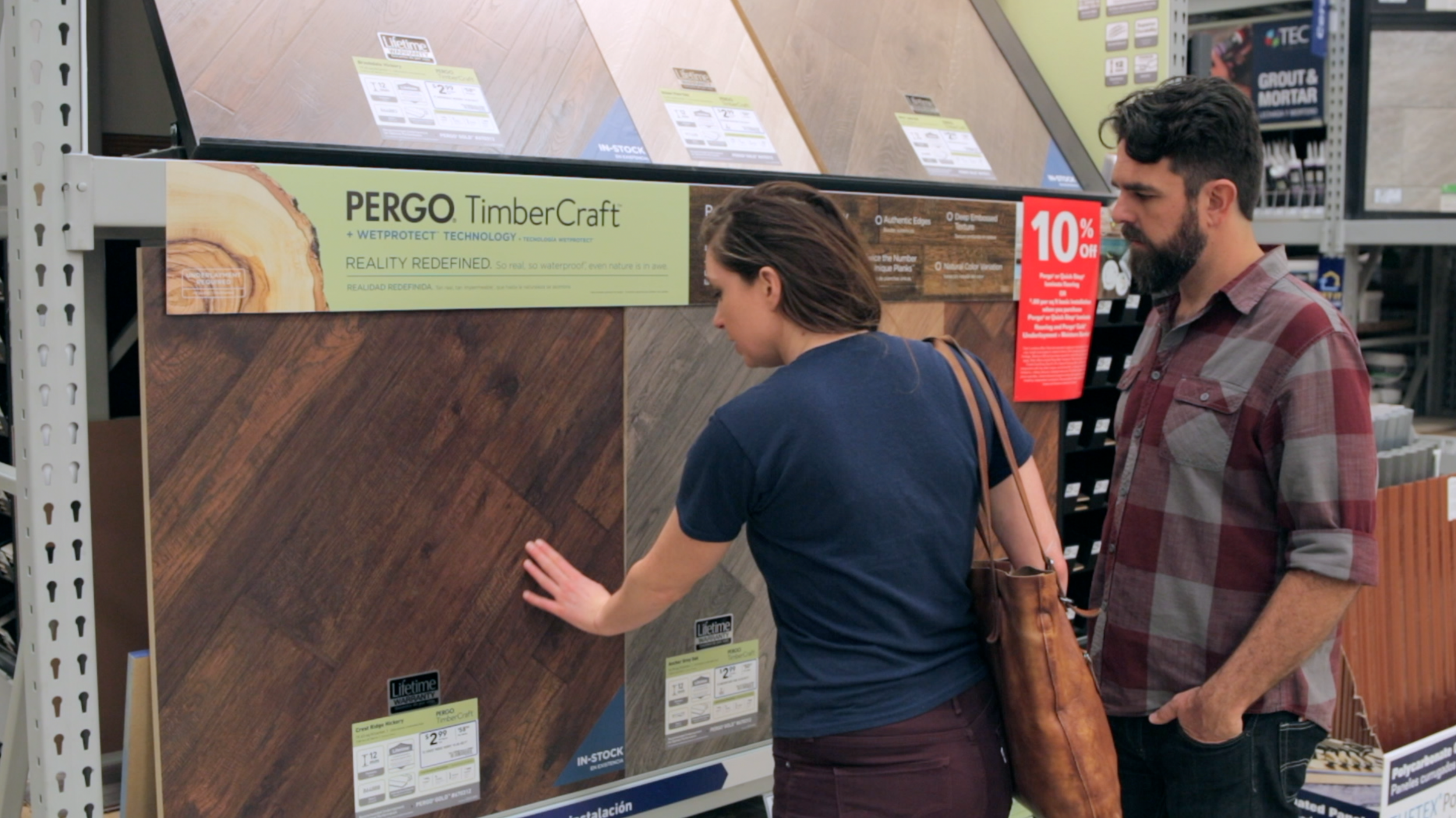 Picking out our new floors at Lowe's Home Improvement