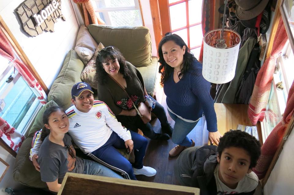 LATCH co-founder Shaina Thompson and the Living Tiny in LA family in our tiny home