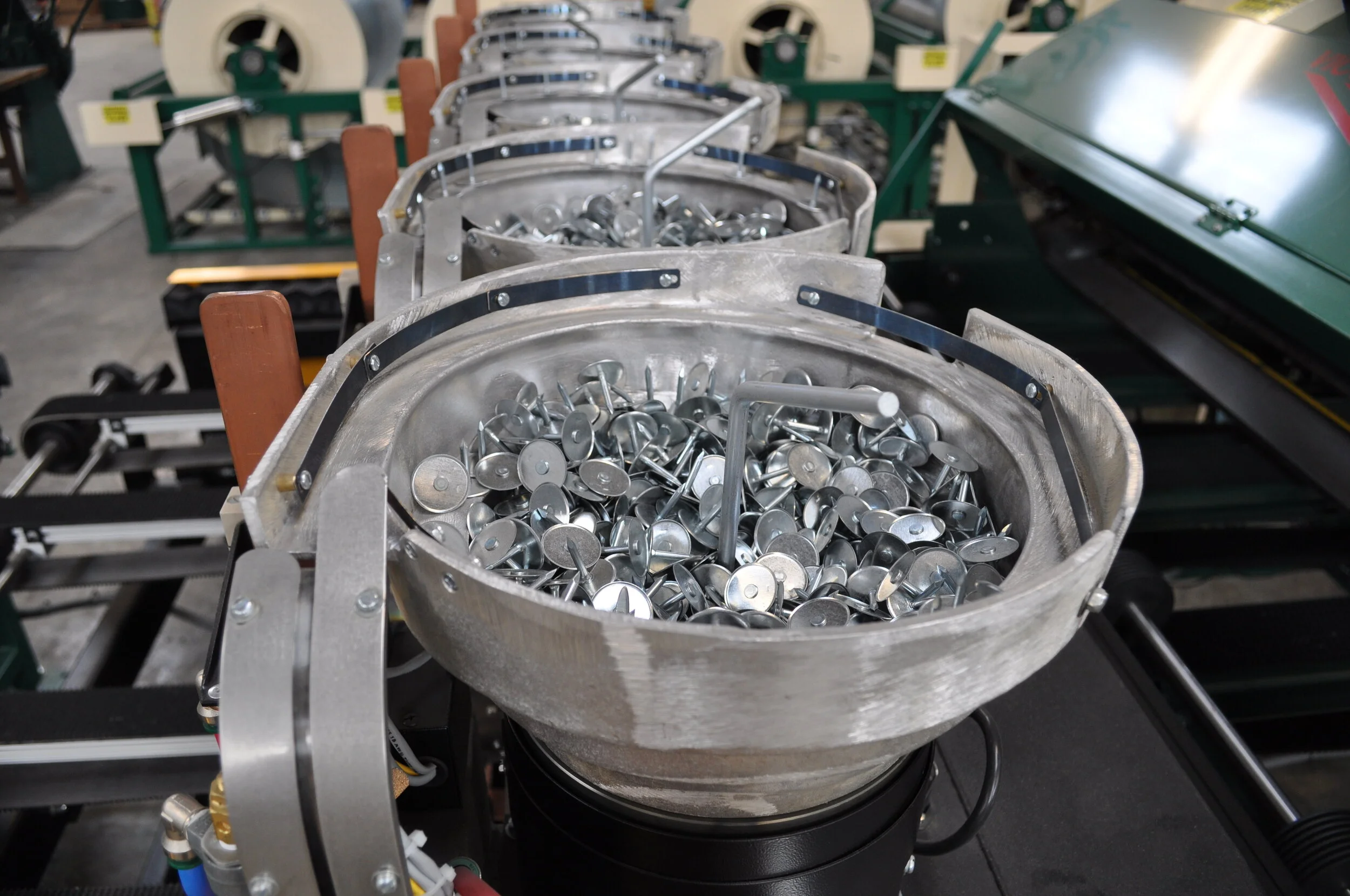 Hoppers contain fasteners for internal duct liner when needed