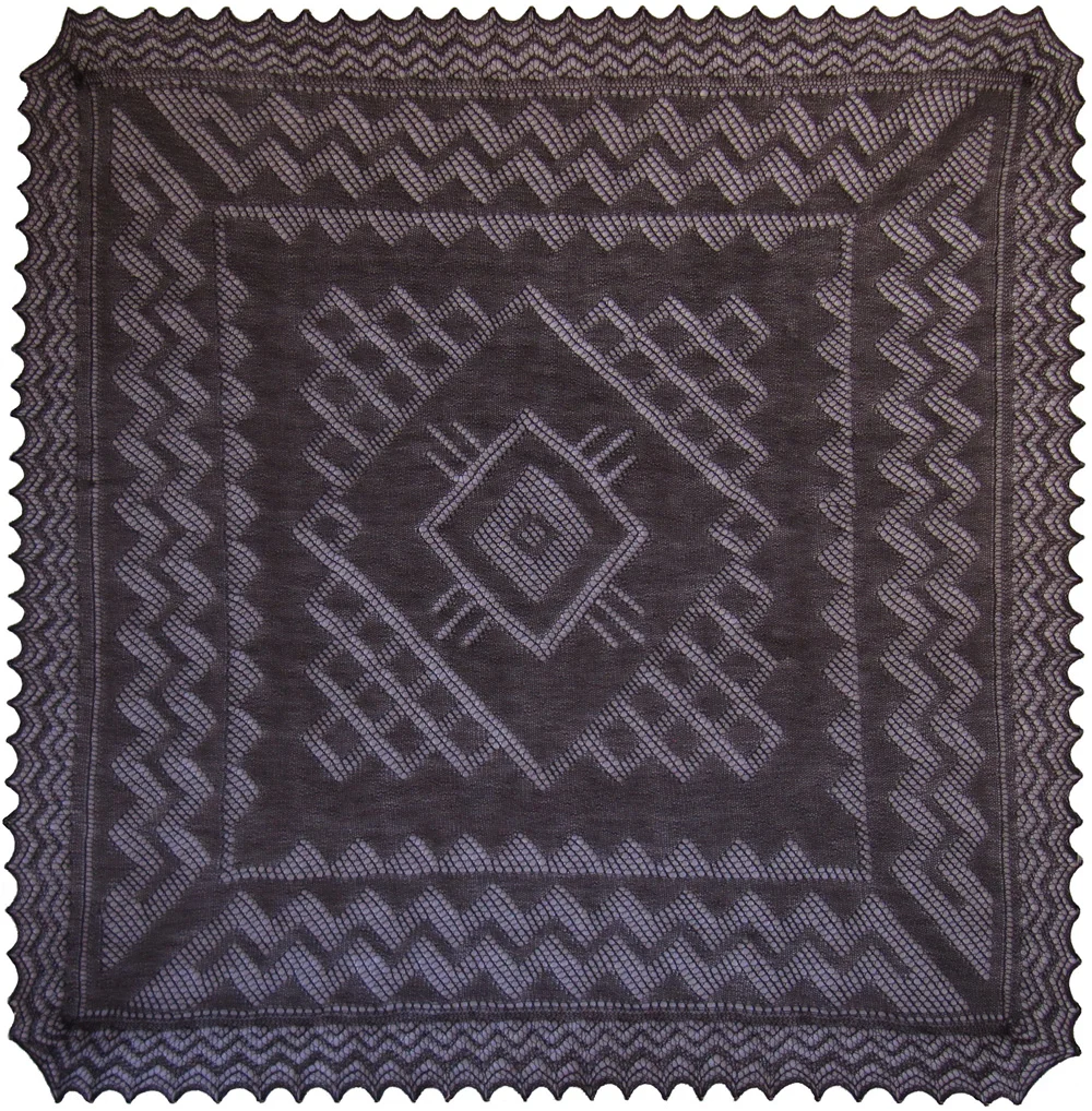 Santa Fe Lightning Shawl. Designed and knit by Mara Bishop Statnekov, Santa Fe, NM