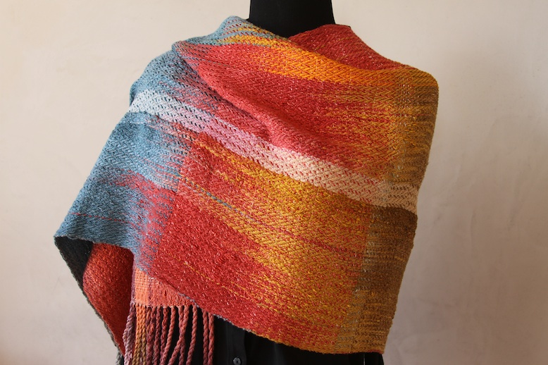 Hand-dyed Wrap Woven by Carol Metchick