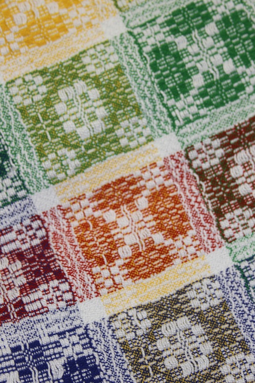 Detail of Overshot Blanket by Evelyn Campbell