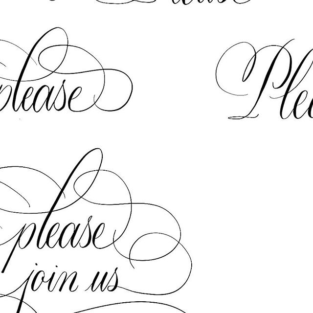 Spot Calligraphy is a great way to &ldquo;fancy up&rdquo; an invitation without adding too much clutter. This spot work is destined for a baby shower invite in honor of a special lady 🤰🏻