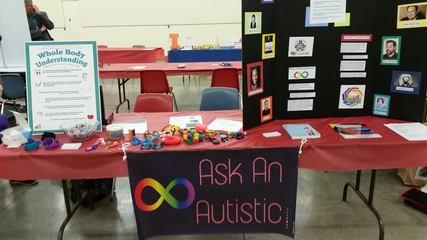 Isaac's "Ask an Autistic" table
