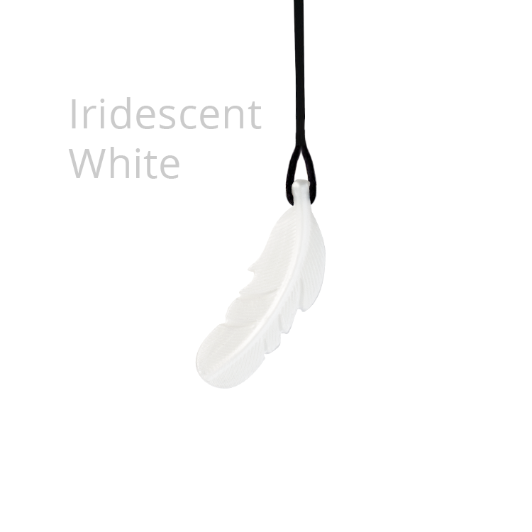 Iridescent White Feather