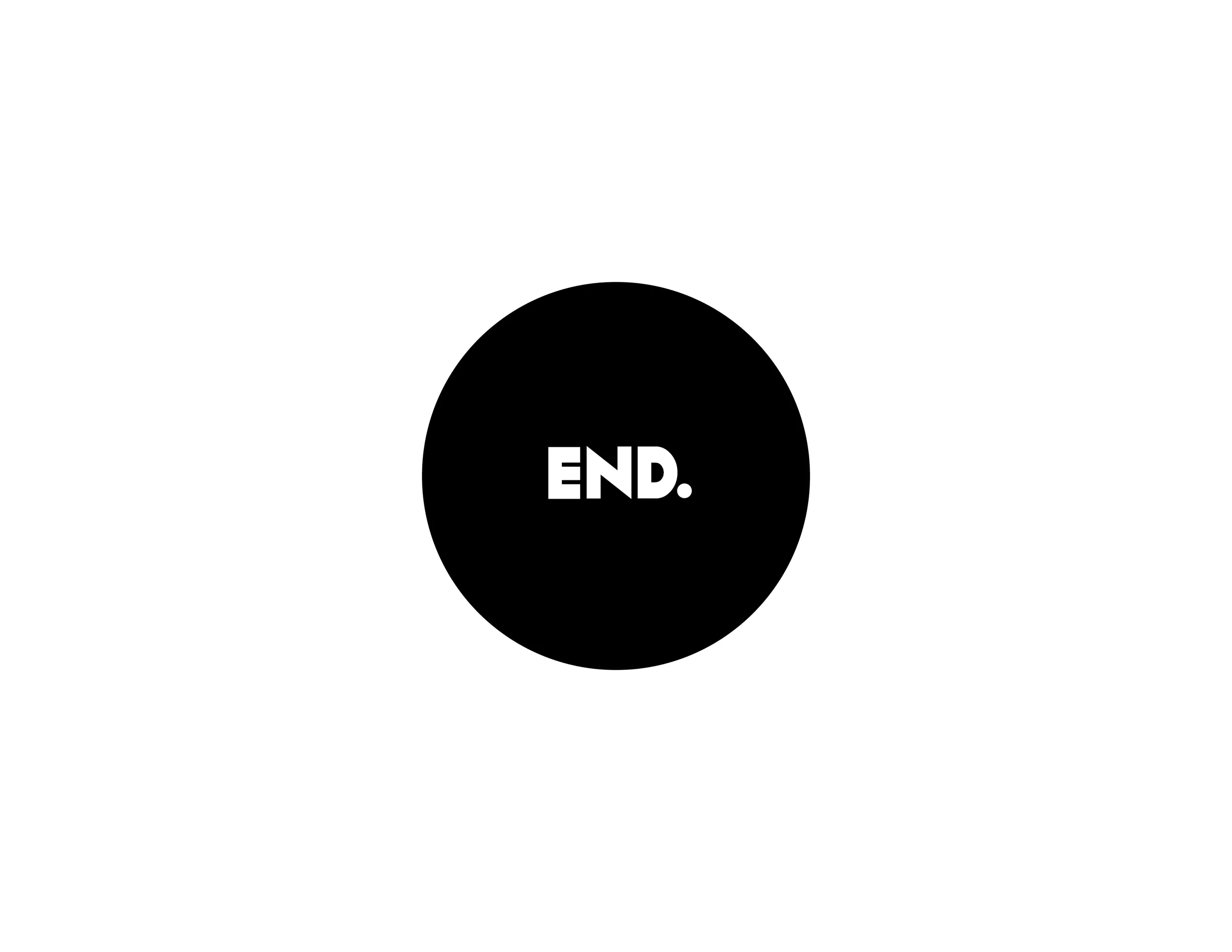 Logotype branding, application, and animated spots for an imaginary television network called end. network , focusing on apocalyptical movies and programs