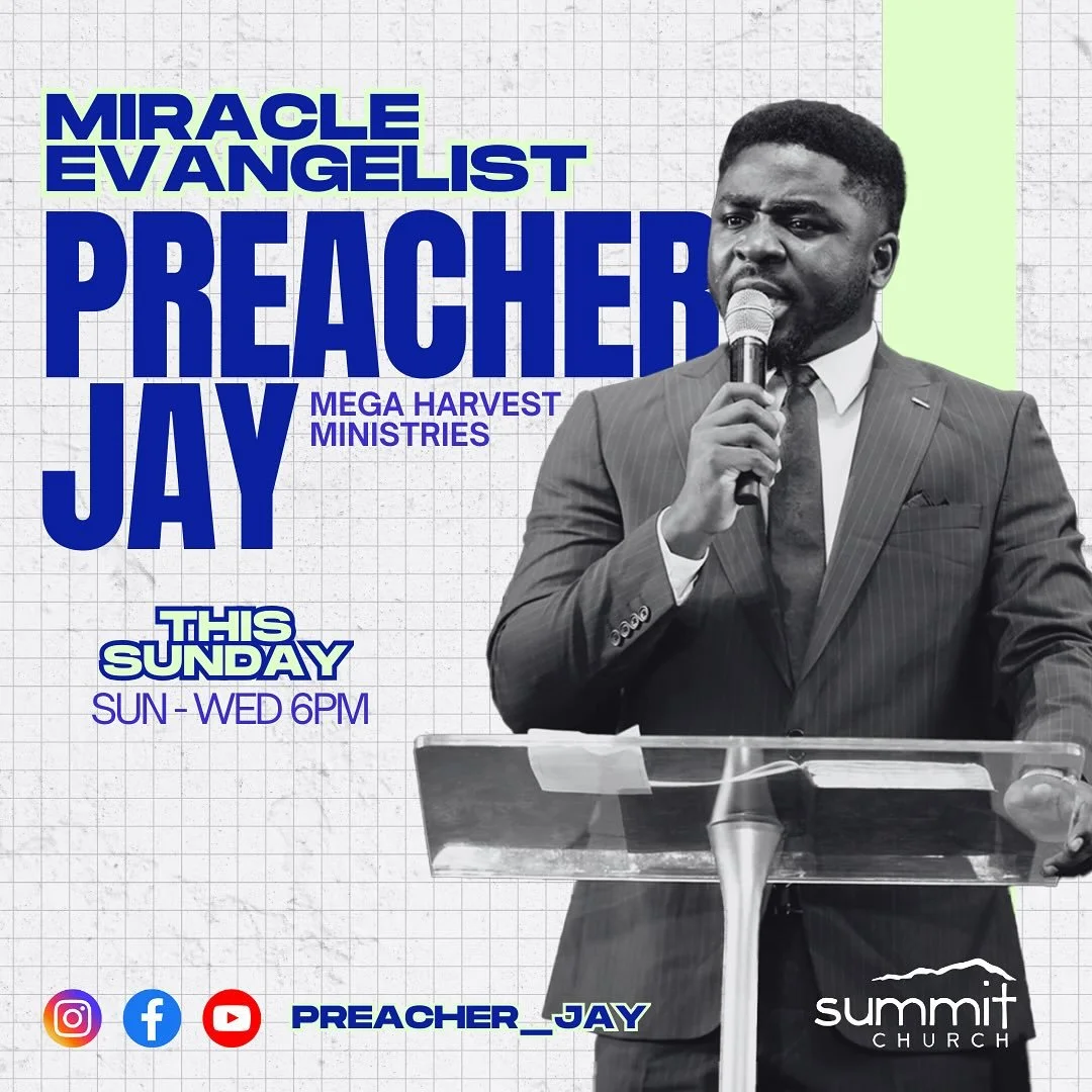 Revival with @preacher_jay starts TOMORROW NIGHT @ 6p! No ticket necessary. Everyone is welcome. See you soon! 💯 #summitelkins #revival #miracles #power #demonstration #blessed