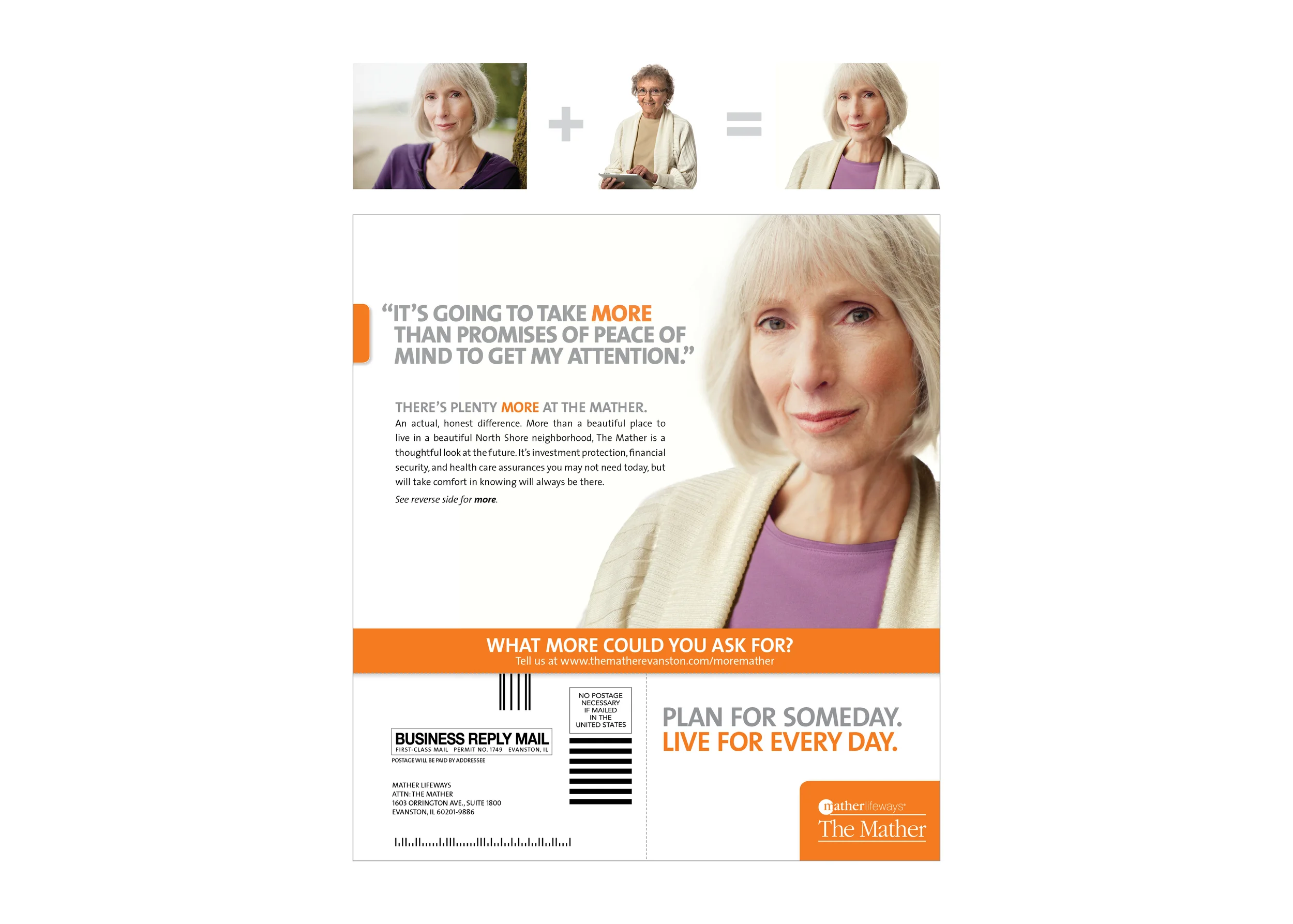   Direct mail design. Above DM : Image editing showcase    