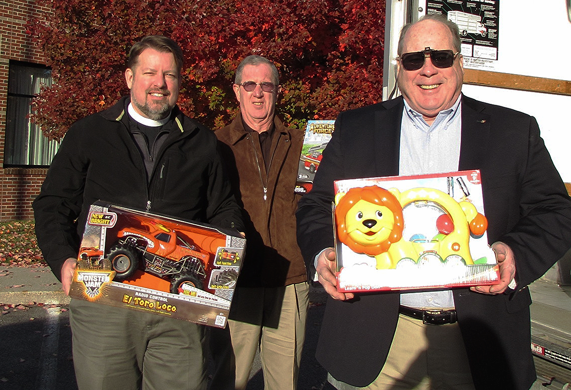 Collecting toy donations for ChIPs.