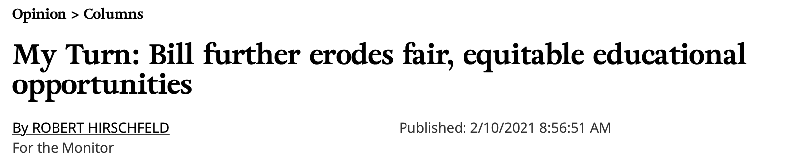 In the News: Bishop Rob writes a “My Turn” Opinion Column in Concord Monitor
