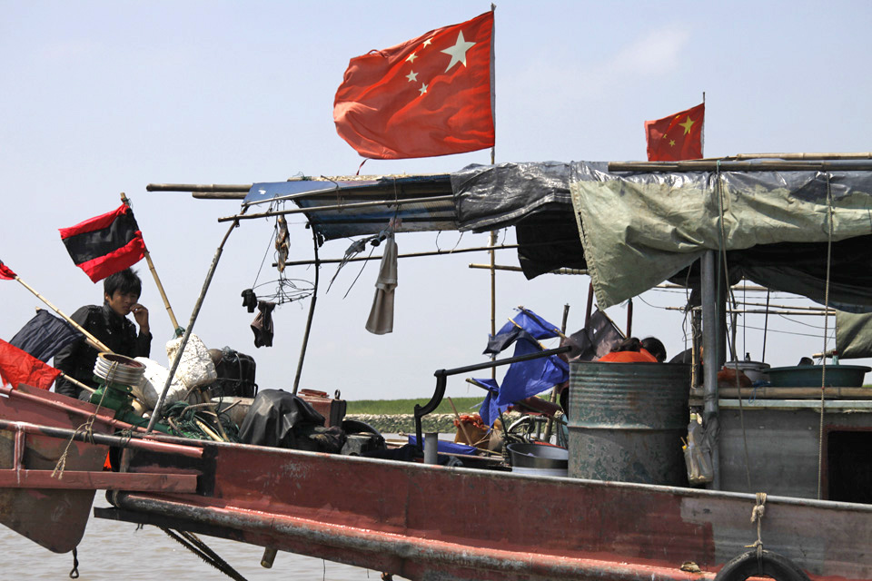 Blown Derivatives at mouth of Yangtze River, China photograph by Ping Wang, 2010