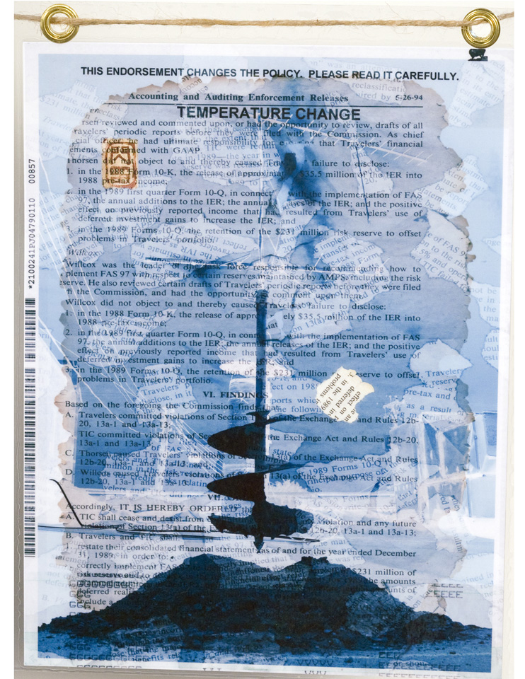 Sean Smuda, Blown Derivative for Iceland mixed media, 8 1/2" x 11", 2010
