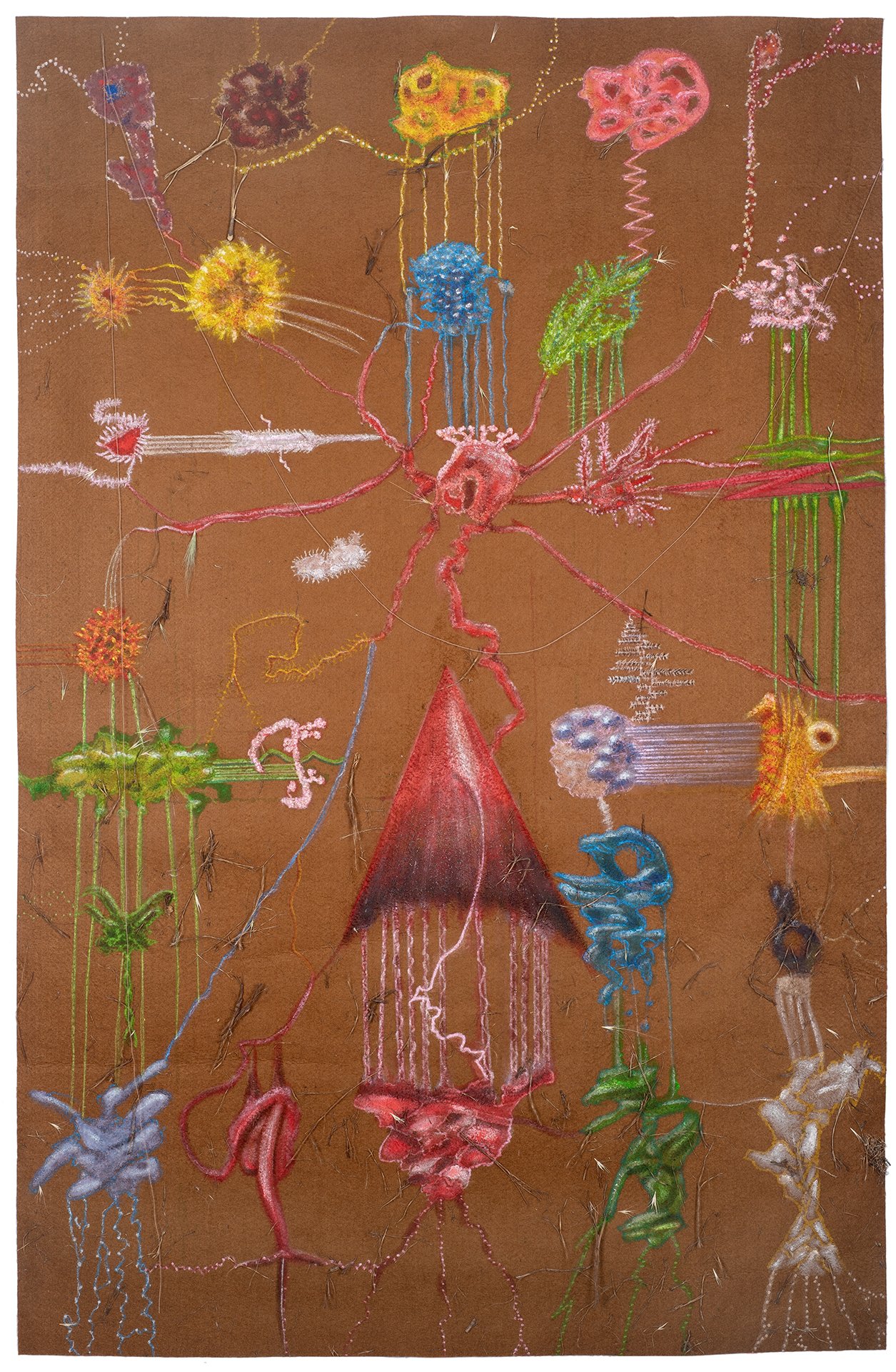 Floating World 130 × 84 cm Acrylic on Felt, 2025