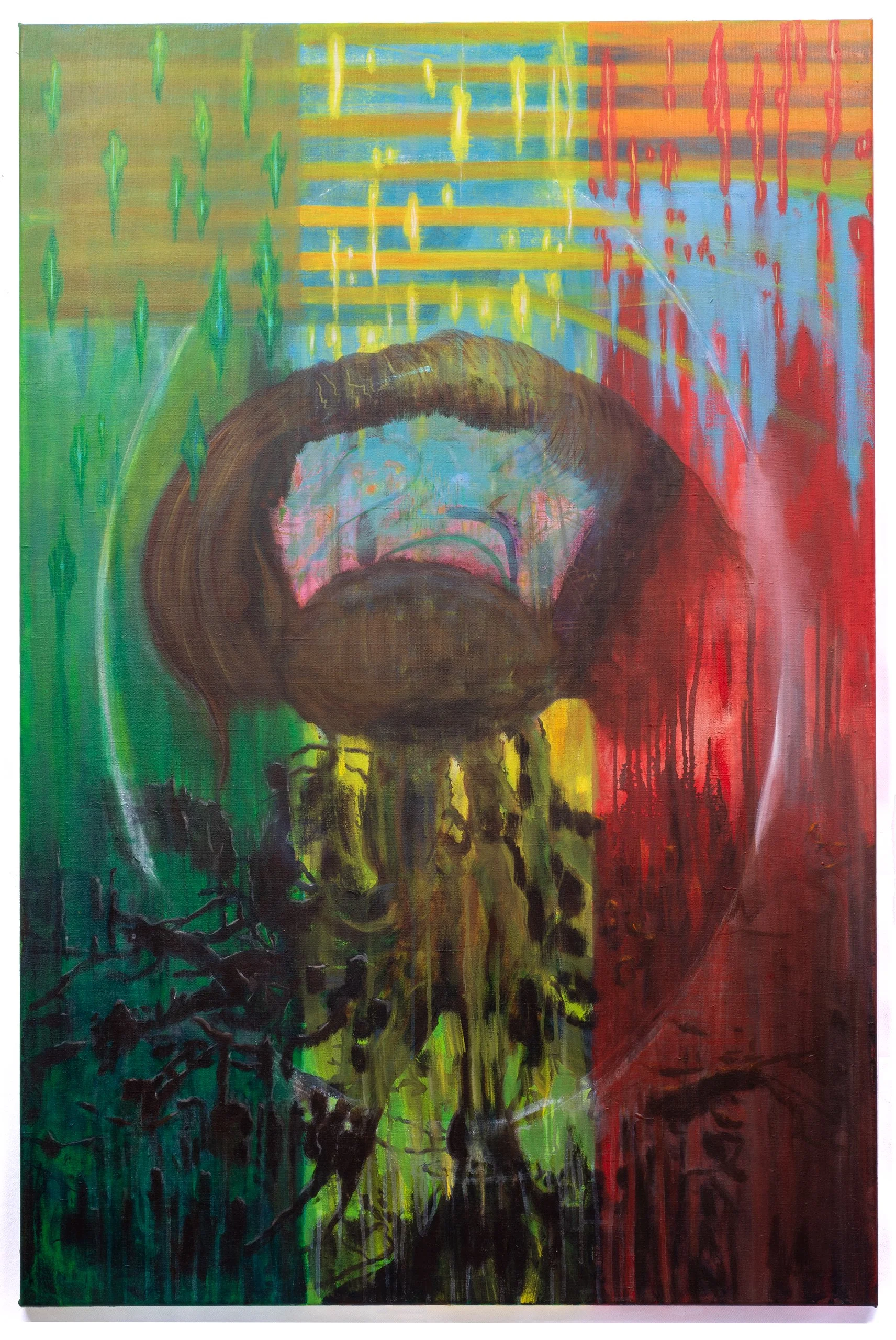 Janus, 135 x 90 cm , acrylic on canvas, 2026