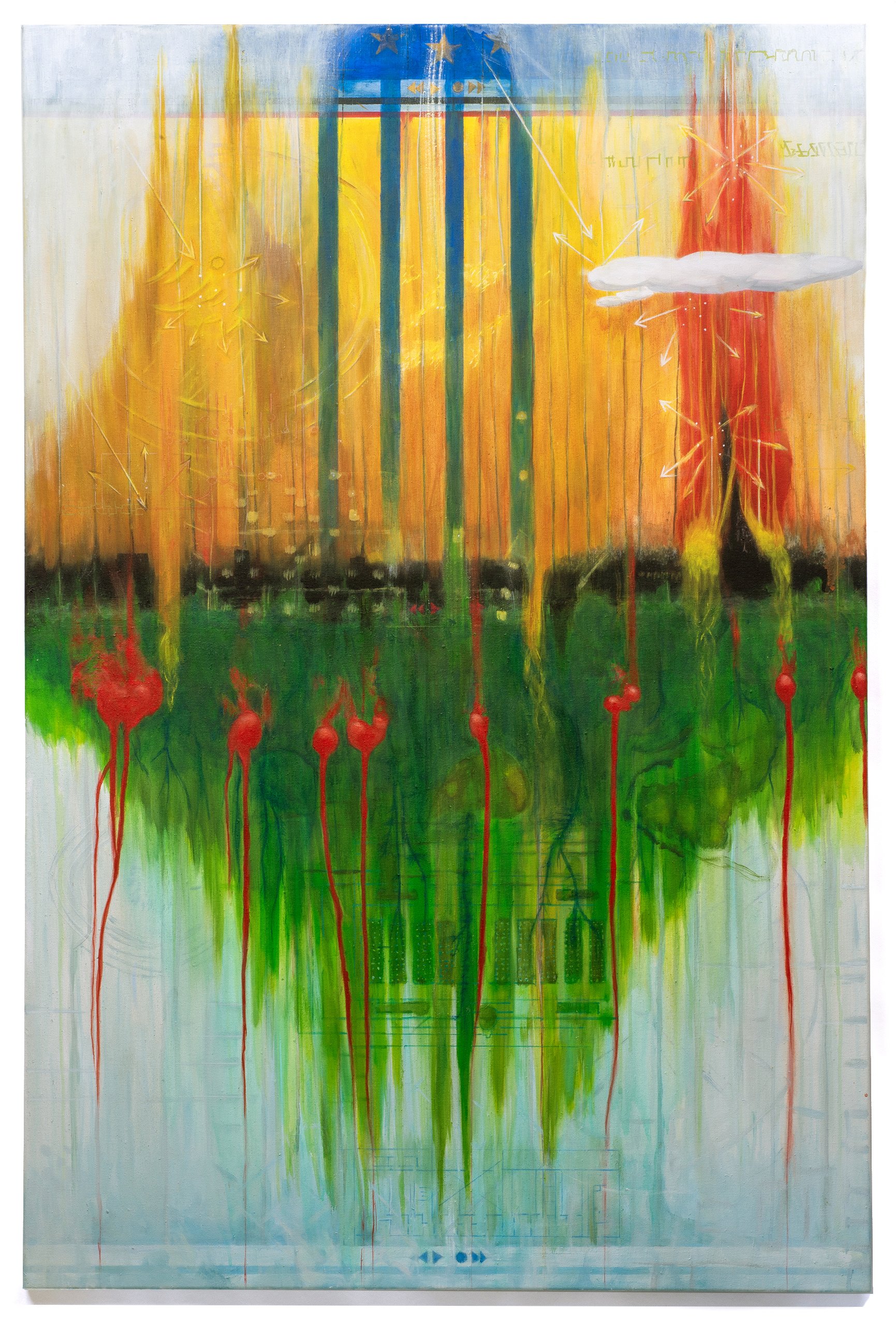 False Flag, 135 x 90 cm, 2025, acrylic on canvas