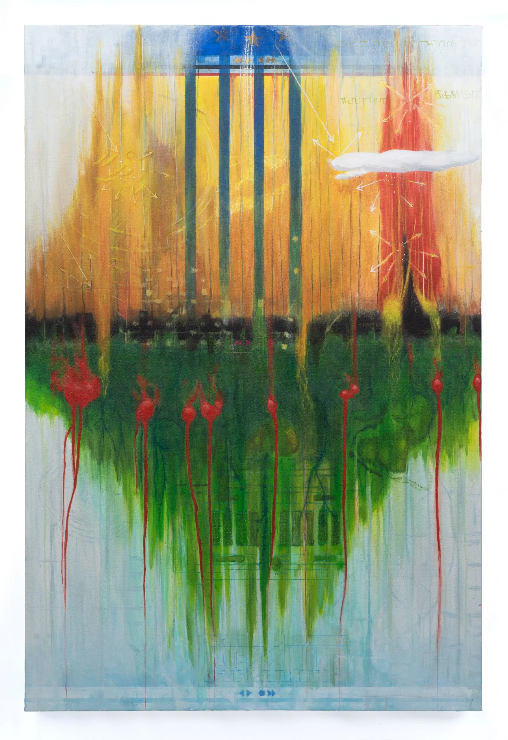 False Flag, 135 x 90 cm, 2025, acrylic on canvas