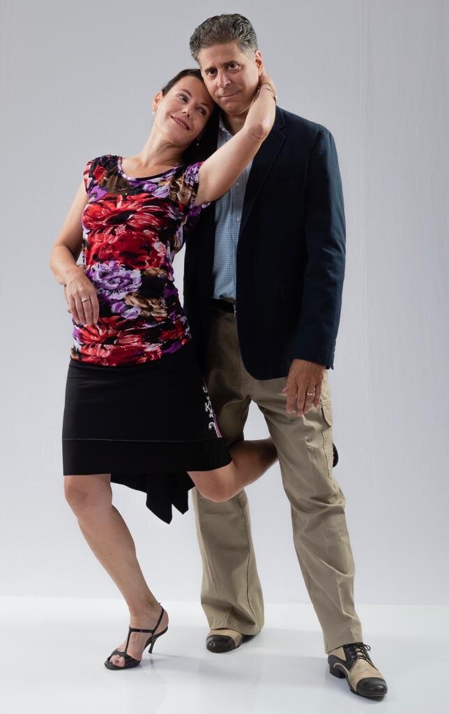 ~Laure with her husband, whom she met dancing tango.~(photo by Ed Goytia)