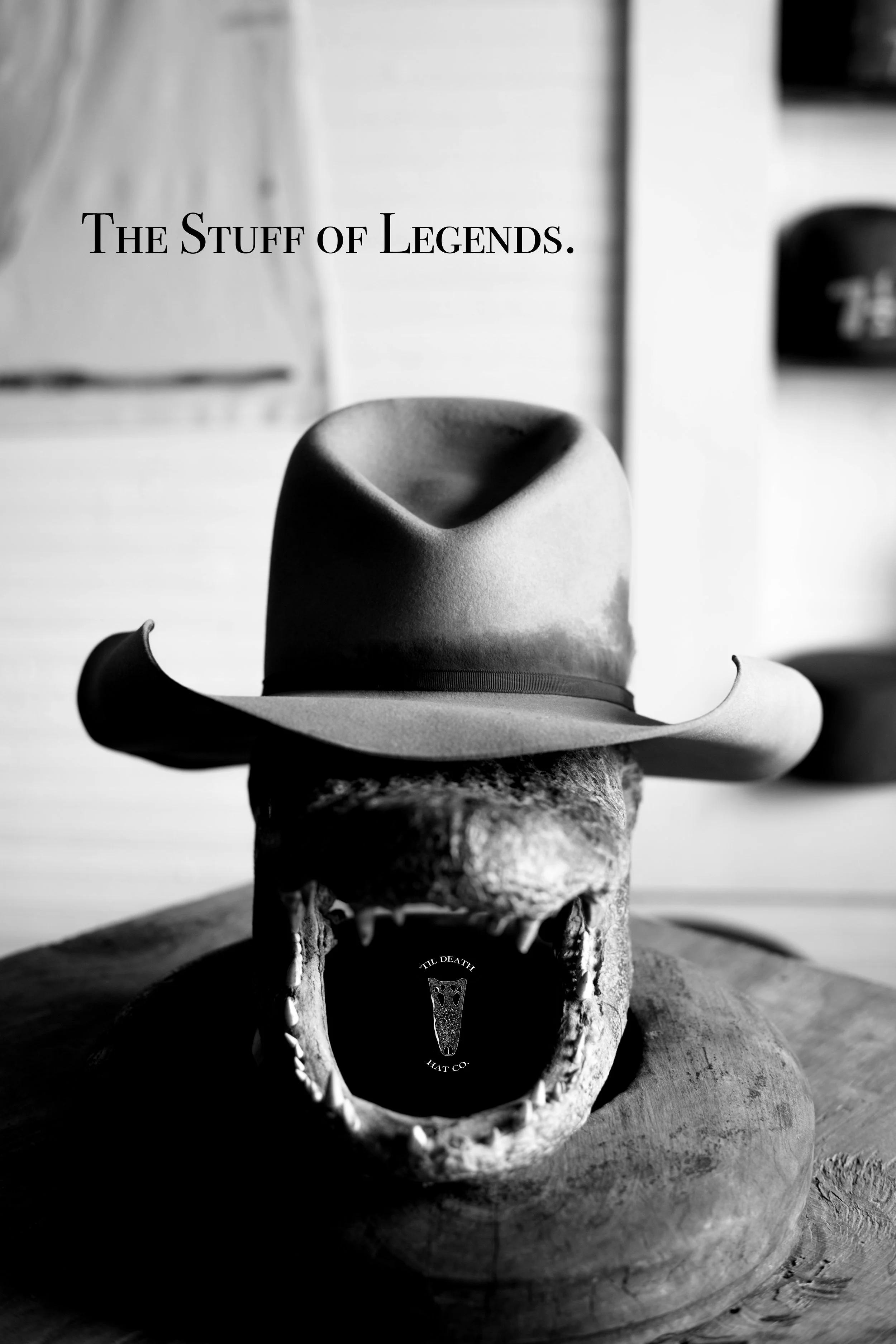 Custom western cowboy hat in Florida by Til Death Hat Co in West Ybor City, Florida.