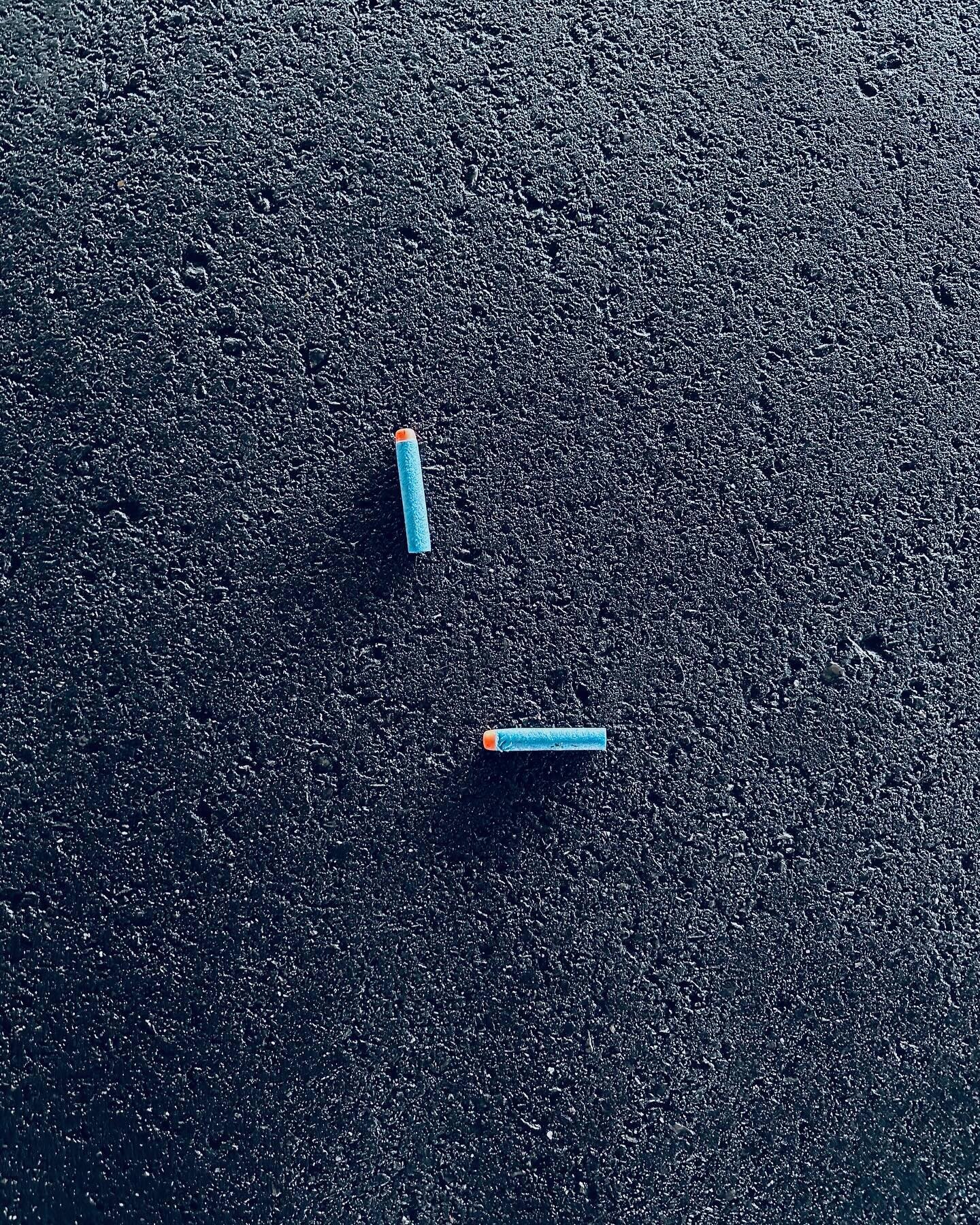 Playful crime scene. #streettrash #nerf #parkinglot