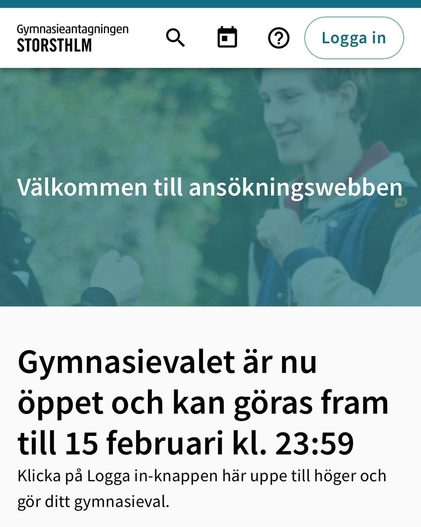 Gymnasievalet &auml;r ny &ouml;ppet!