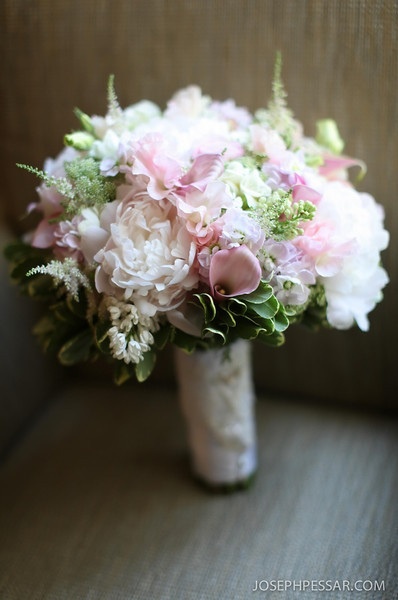 Above angle of the bouquet.