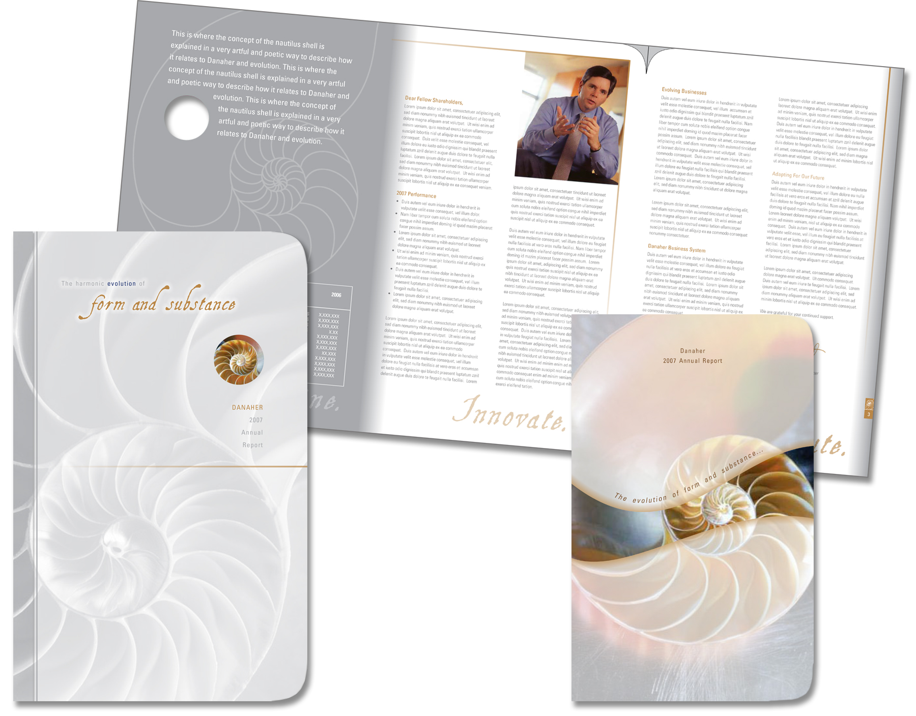 Danaher Corporation Annual Report Nautilus Shell Design