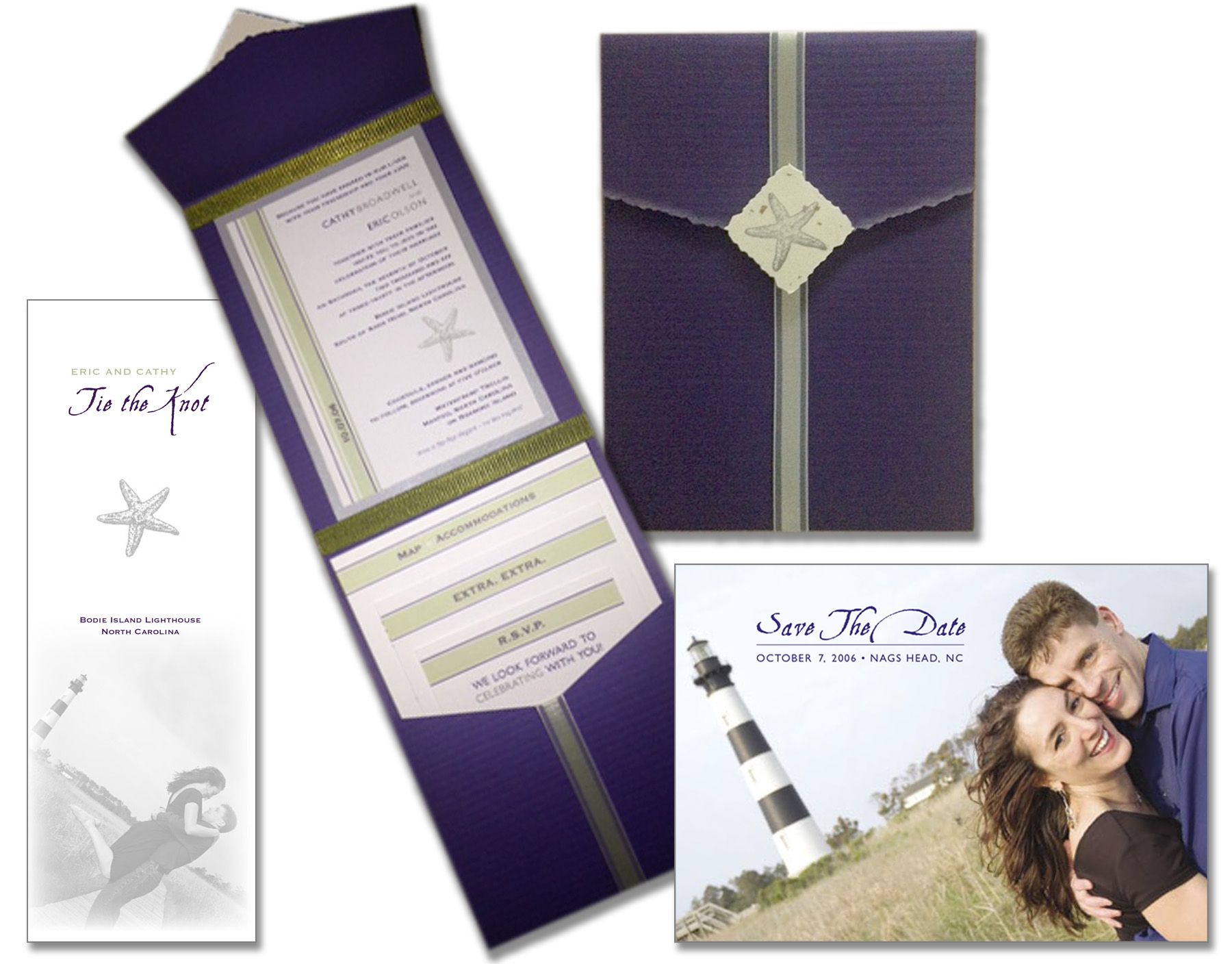 Eric Olson & Cathy Broadwell Wedding Invite & Materials
