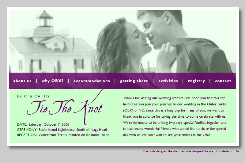 Eric Olson & Cathy Broadwell Wedding Website