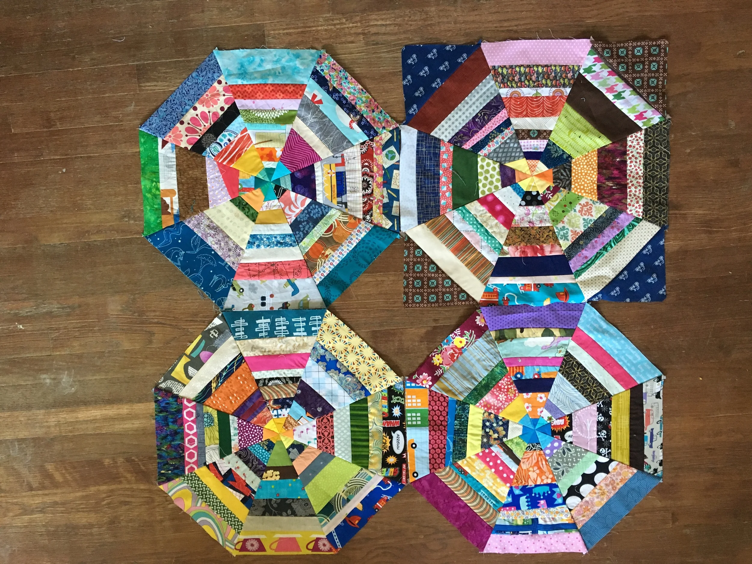 4 blocks fo far. I think I need 9 for this quilt though. Â