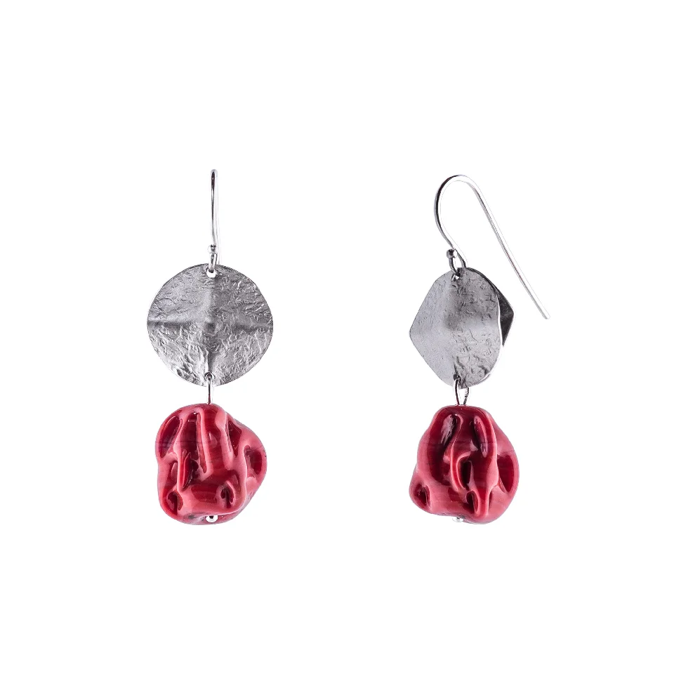 Seals Secrets Bordeaux | Earrings pendants in silver 925 (Edge)