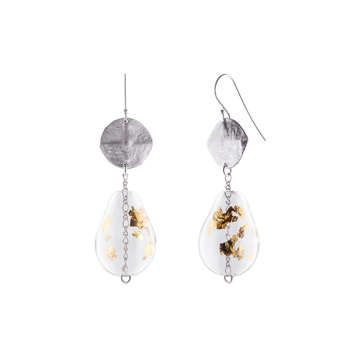 In Heart of Gold | Earrings pendants in silver 925 (Dora)