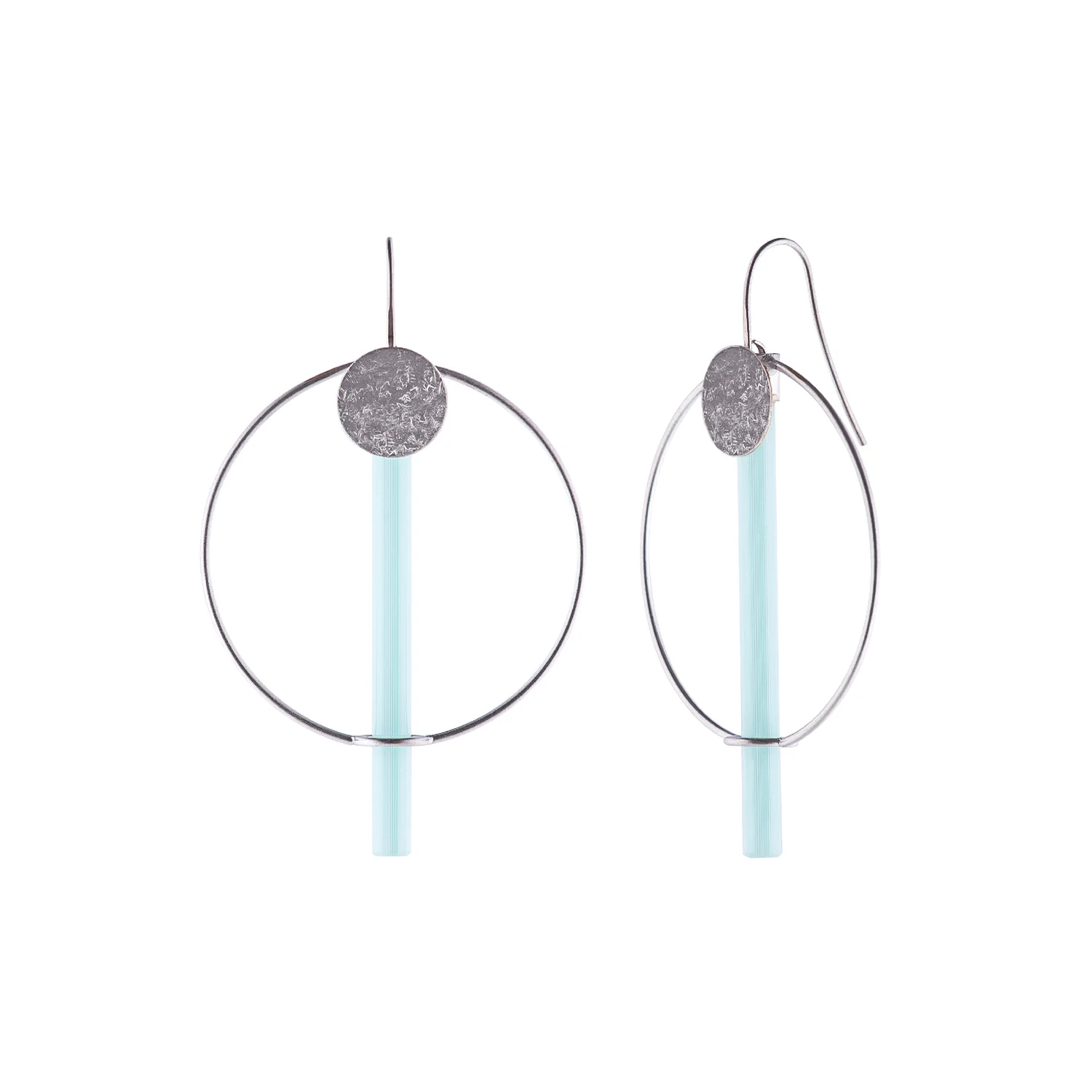 Horizon Marine Green | Earrings pendants in silver 925 (Marin)