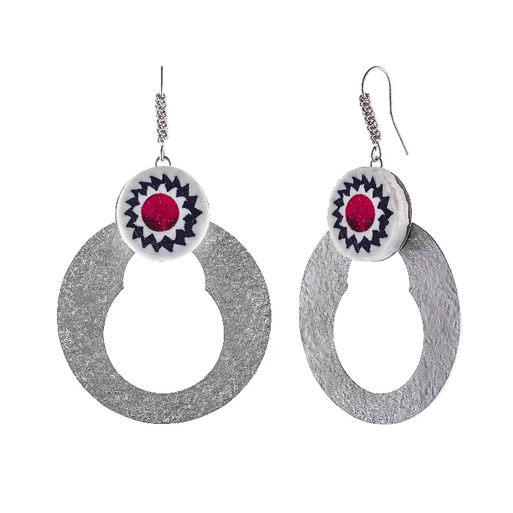 Gondolas in Sun Murrina | Earrings pendants in silver 925 (murine)