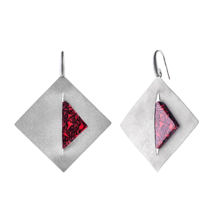 Gondolas, in Sun Murrina | Earrings pendants in silver 925 (murine)