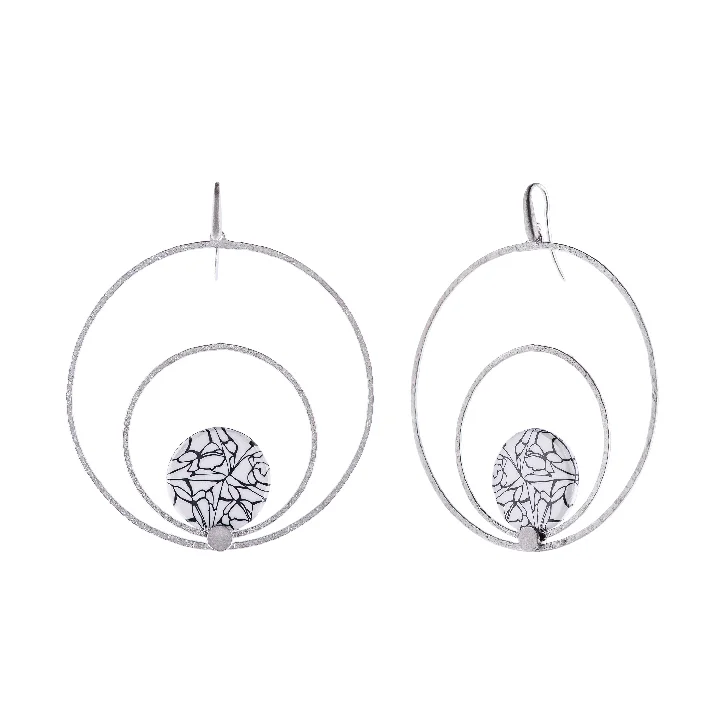 Circles of Water | Earrings pendants in silver 925 (Zerchi)