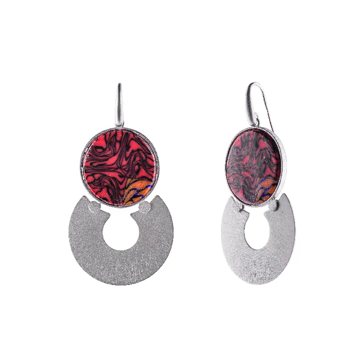 eclipse of the Sun | Murrina Pendants earrings in silver 925 (Solar)
