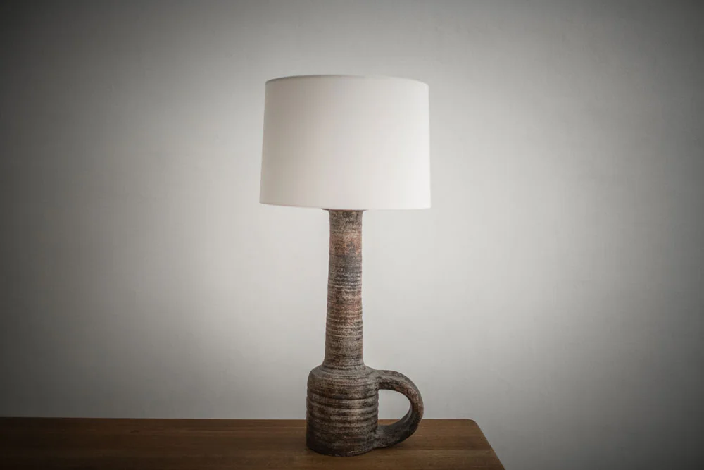  French ceramic table lamp glazed stoneware France, c. 1960 