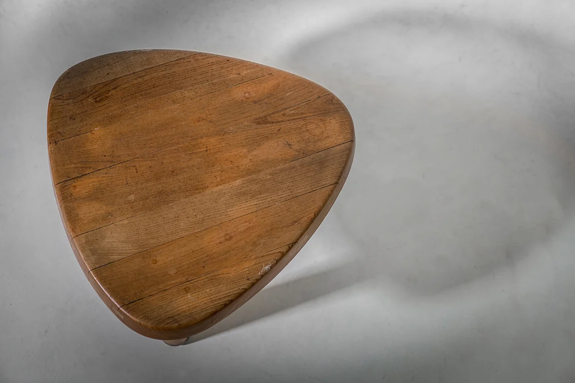  Pierre Chapo T23 coffee table elm France, c. 1970  sold     