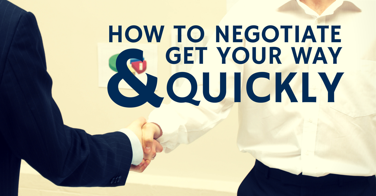 HOW TO NEGOTIATE AND GET YOUR WAY QUICKLY | oFF THE CLOCK RESUMES