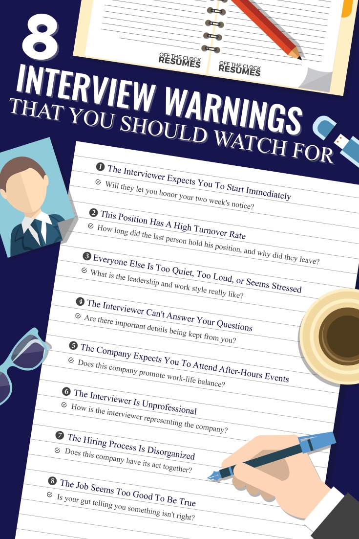 8 Interview Warnings That You Should Watch For | Off The Clock Resumes