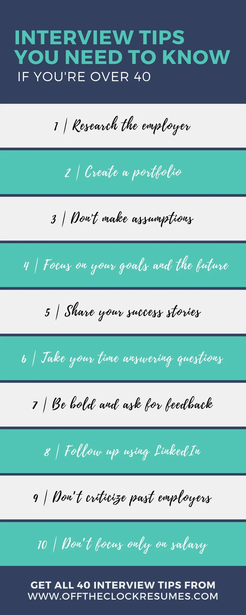 40 Interview Tips You Need To Know If You're Over 40 | Off The Clock Resumes