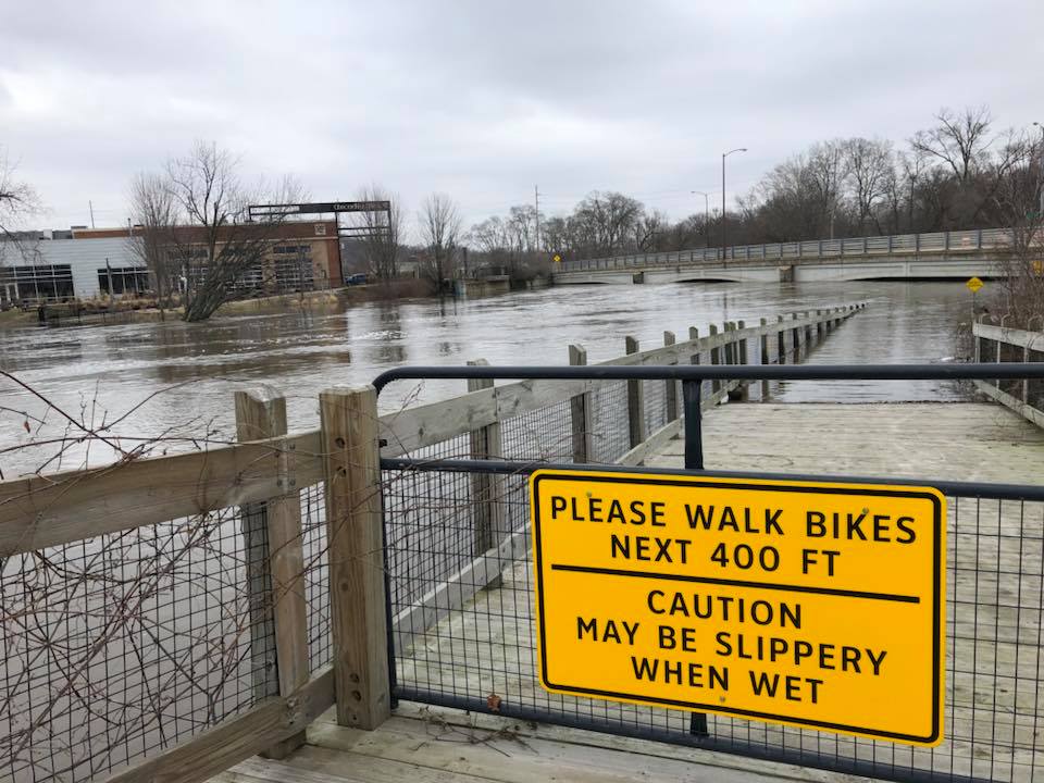 The kalamazoo river valley trail &nbsp;may have been "slippery" in february 2018 (arcadia brewing background), but it seamlessly connects downtown to lake michigan at south haven, and points east and north as well.