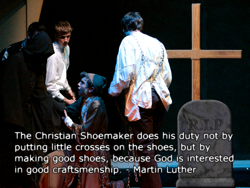Ghost of Christmas Future from the 2015 production of "A Christmas Carol"with a cross photoshopped in.