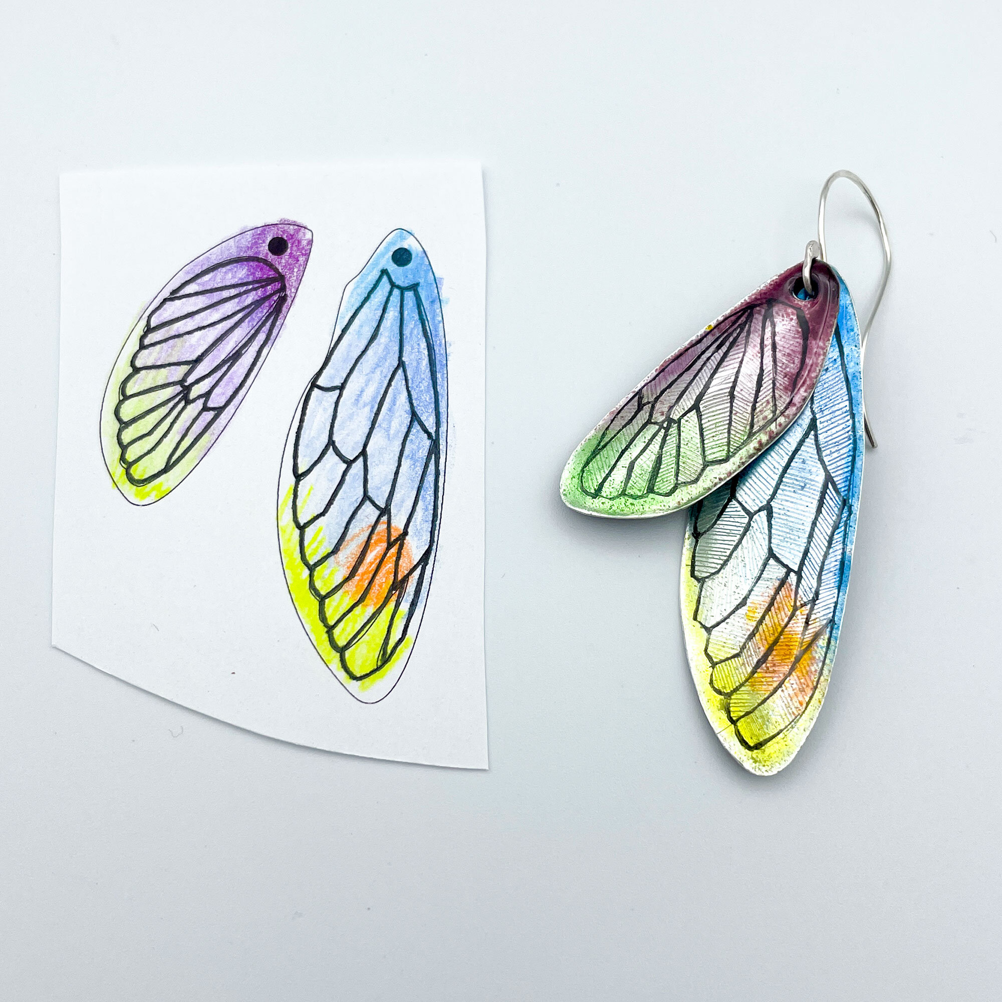 P3 Insect Wing Earrings